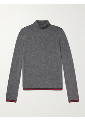 Gucci - Slim-Fit Striped Cashmere Rollneck Sweater - Men - Gray - S