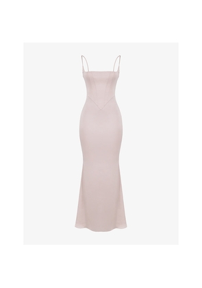 Womens House of CB Olivette Corset Satin Maxi Dress