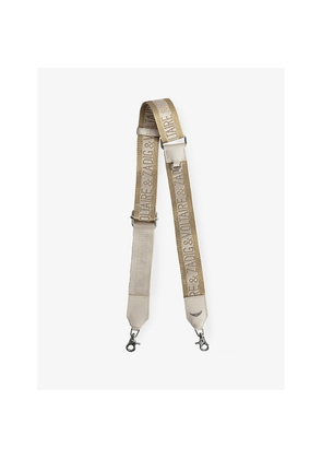 Womens Zadig&Voltaire Logo-Print Woven Shoulder Strap