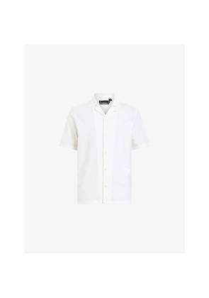 Mens Allsaints Hudson Logo-Embroidered Relaxed-Fit Cotton Shirt
