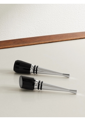 Brunello Cucinelli - Set of Two Horn and Stainless Steel Bottle Stoppers - Men - Black