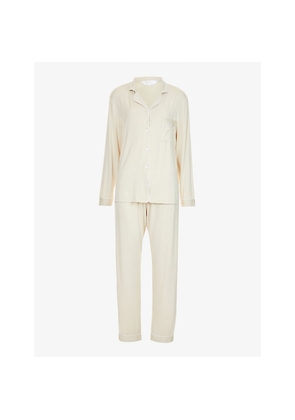 Womens The Nap Co Rayon Piped Stretch-Jersey Pyjama Set