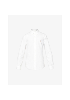 Mens Polo Ralph Lauren Long-Sleeved Button-Down Slim-Fit Cotton Oxford Shirt