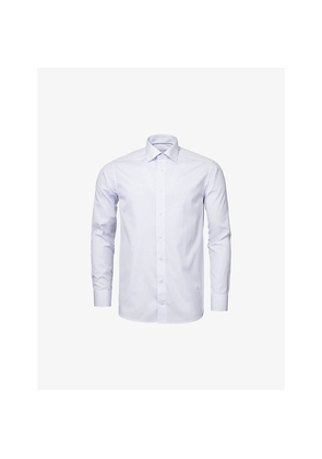 Mens Eton Business Point-Collar Regular-Fit Cotton-Poplin Shirt