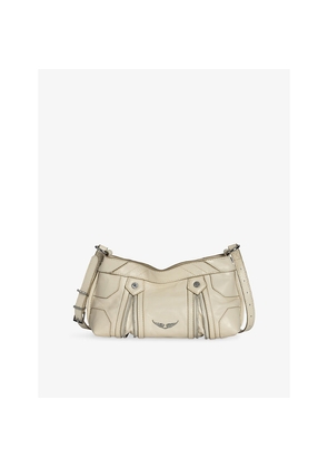 Womens Zadig&Voltaire Sunny Mood Wing-Embellished Leather Shoulder Bag