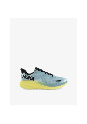Mens Hoka Clifton 9 Breathable Polyester-Blend Low-Top Trainers