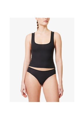 Womens Skims Ribbed Scoop-Neck Pack Of Three Cotton-Jersey Tank Tops