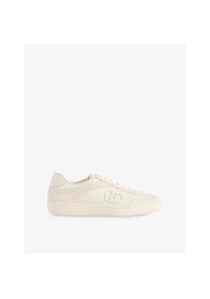 Womens Gucci Interlocking G Suede Trainers