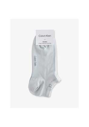 Womens Calvin Klein Pack Of Two Stretch-Mesh Ankle Socks