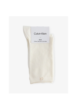 Womens Calvin Klein Ankle-Length Pack Of Two Mesh Socks