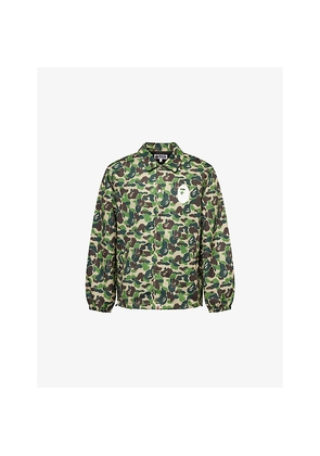 Mens A Bathing Ape Camo Nyc Coach Printed Nylon Jacket
