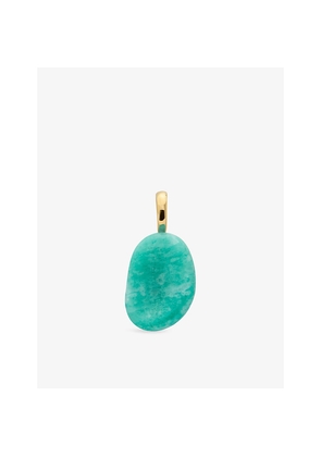 Womens Monica Vinader Aria 18ct Yellow Gold Vermeil and Amazonite Pendant