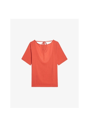 Womens Zadig&Voltaire Ella Relaxed-Fit Open-Back Cotton-Blend T-Shirt