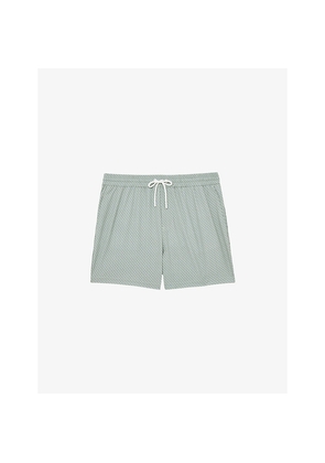 Mens Reiss Tito Geo-Pattern Swim Shorts