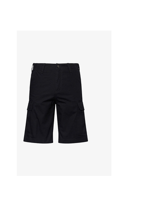 Mens Carhartt WIP Logo-Patch Regular-Fit Cotton Cargo Shorts
