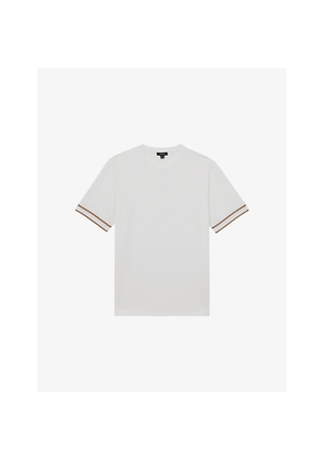 Mens Reiss Oscar Short-Sleeved Stretch-Woven T-Shirt