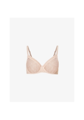 Womens Simone Perele Comete Underwire Stretch-Lace and Mesh Bra