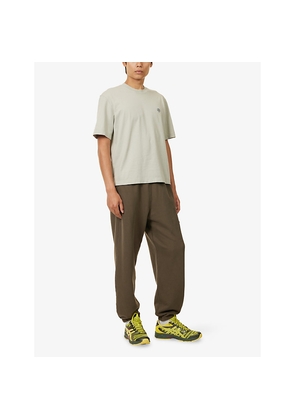 Mens Stone Island Brushed-Fleece Wide-Leg Cotton-Jersey Jogging Bottoms