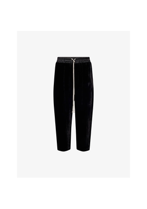 Womens Rick Owens Astaires Cropped Silk-Blend Trousers