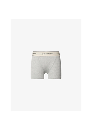 Womens Calvin Klein Heritage Branded Stretch-Cotton Boxer Brief