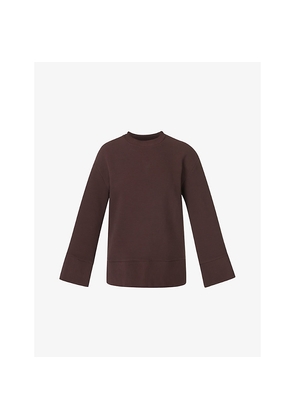 Womens Sweaty Betty Peaceful Ribbed Cotton-Blend Jersey Sweatshirt