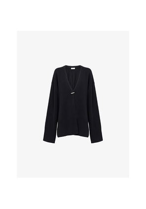 Womens Grace Ling Claw Oversized Cashmere Knit Cardigan