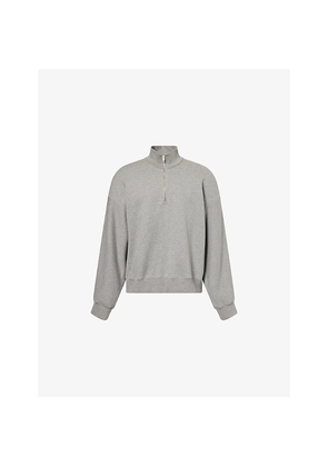 Mens Agolde Idris Quarter-Zip Knitted Cotton Jumper