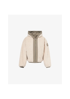 Womens Canada Goose Alberni Reversible Fleece Bomber Jacket