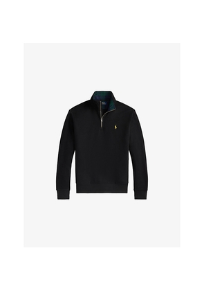 Mens Polo Ralph Lauren Logo Half-Zip Cotton-Blend Sweatshirt