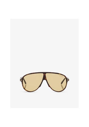 Womens Tom Ford Tr001986 Vladimir Pilot-Frame Acetate Sunglasses
