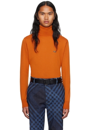 Vivienne Westwood Orange Embroidered Turtleneck