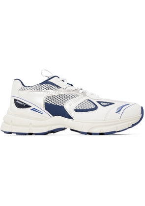 Axel Arigato White & Navy Marathon Runner Sneakers
