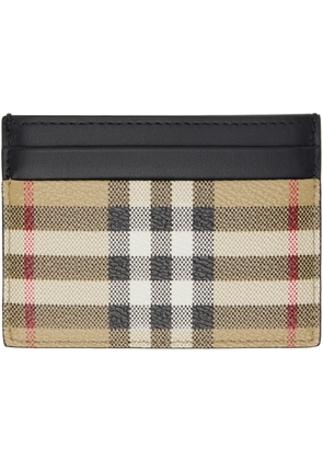 Burberry Beige Check Card Holder