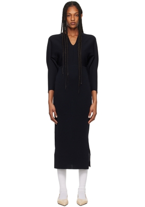 Mame Kurogouchi Black V-Neck Maxi Dress