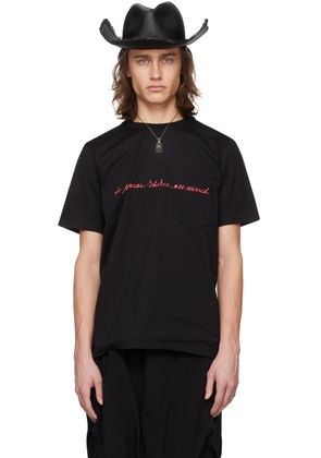 TAKAHIROMIYASHITA TheSoloist. Black 'A Martini Shaken Not Stirred' T-Shirt