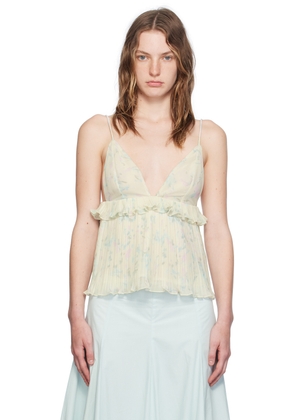 GANNI Off-White Floral Camisole