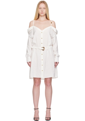 Versace Jeans Couture White Off-the-Shoulder Minidress