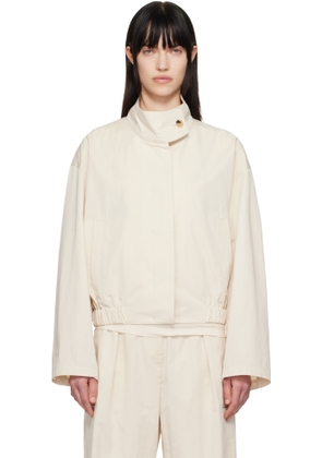 LE17SEPTEMBRE Off-White Funnel Neck Jacket