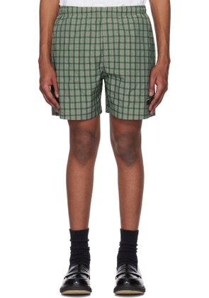 Kijun Green Check Shorts