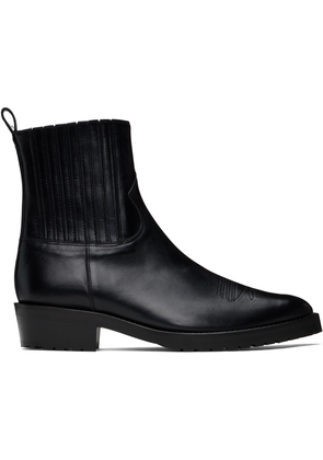 Toga Virilis SSENSE Exclusive Black Hard Leather Chelsea Boots
