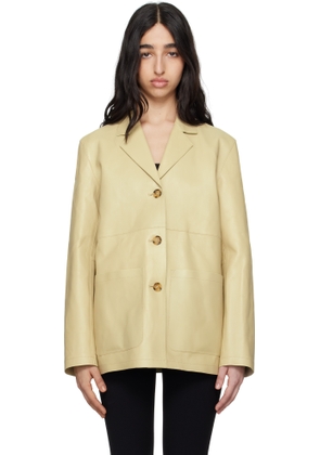 TOTEME Beige Clean Leather Jacket