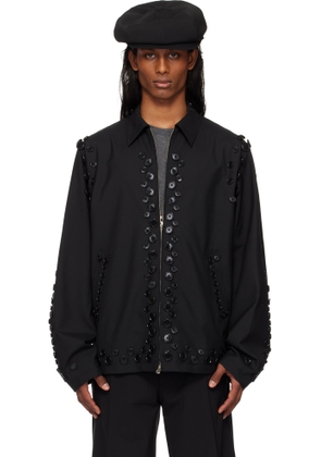 TAKAHIROMIYASHITA TheSoloist. Black Zip Up Brit Jacket