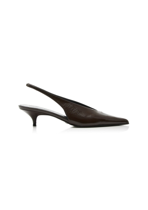 Proenza Schouler Slash Leather Slingback Pumps - Moda Operandi