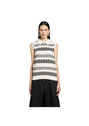 Vest in Cotton Jacquard