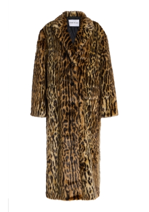 Stand Studio Marceline Leopard Faux Fur Coat - Moda Operandi