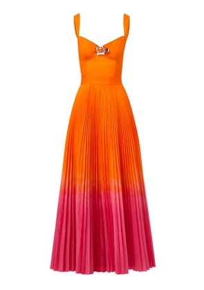 Brandon Maxwell Pleated Poplin Midi Dress - Moda Operandi