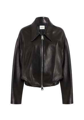 Khaite Odin Leather Jacket - Moda Operandi