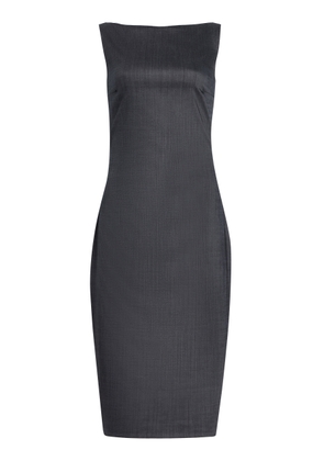 Prada Draped Stretch-Wool Midi Sheath Dress - Moda Operandi