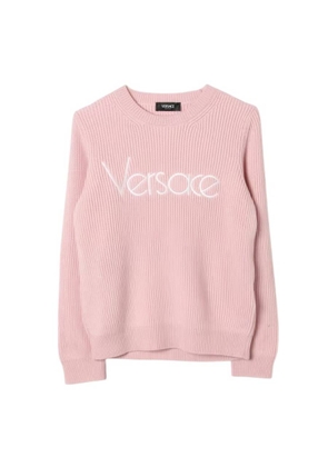 Versace Girls 80s Embroidered Wool Sweater