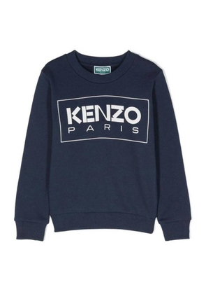 Kenzo Kids Box Logo Embroidered Sweatshirt